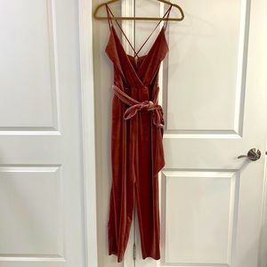 Express velvet jumpsuit